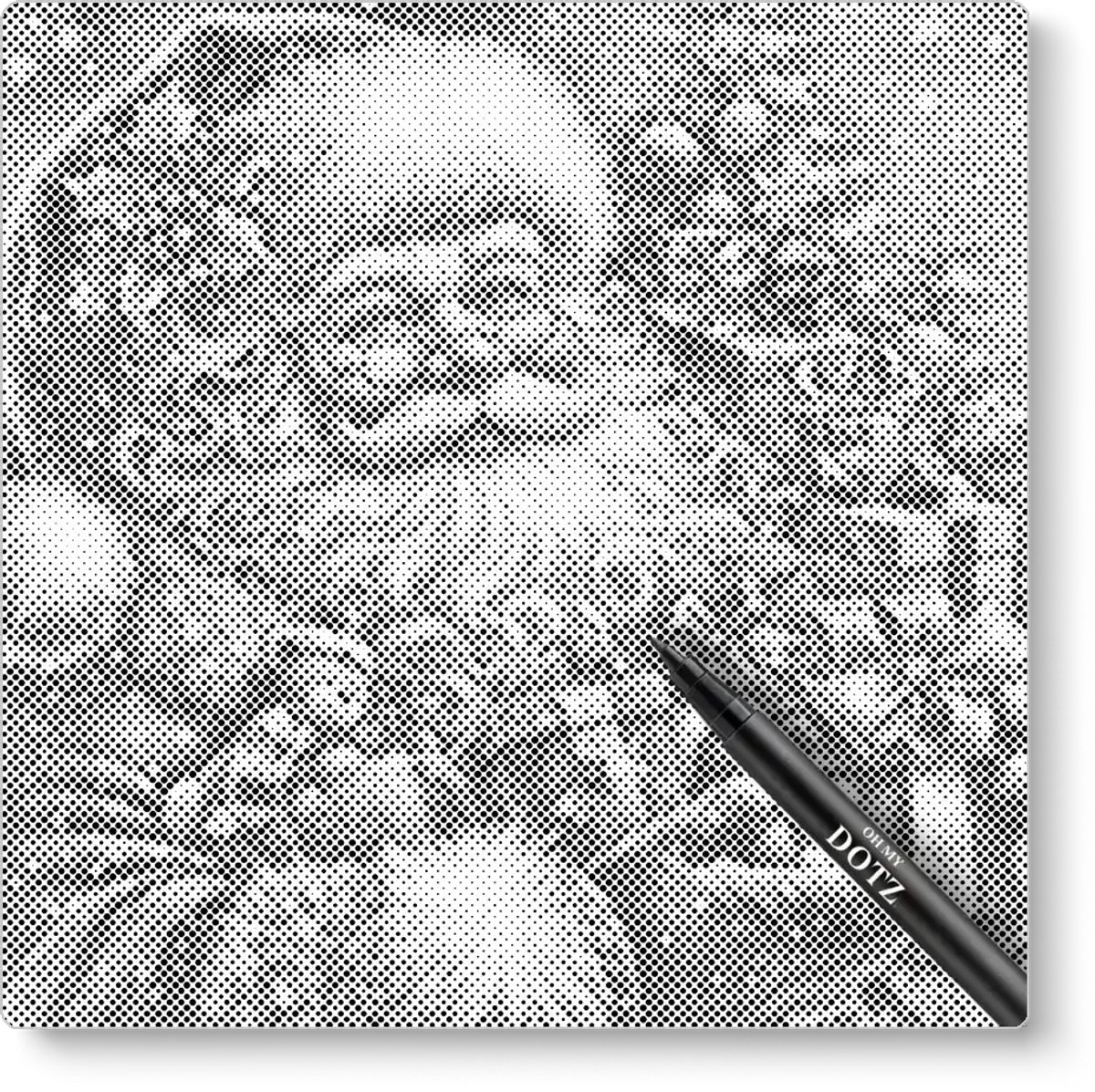 Kerstman Met Cadeaus | Stippelschilderij | 40x40cm | Dot painting | Oh My Dotz | Dots stippen | Diamond painting & Schilderen op nummer alternatief | Sinterklaas | Kerst